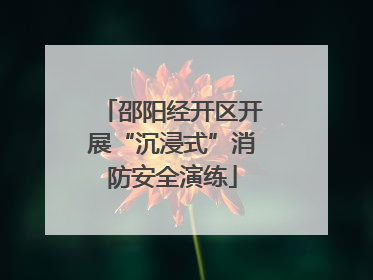 邵阳经开区开展“沉浸式”消防安全演练