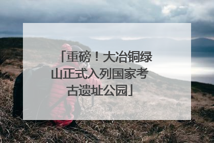 重磅！大冶铜绿山正式入列国家考古遗址公园