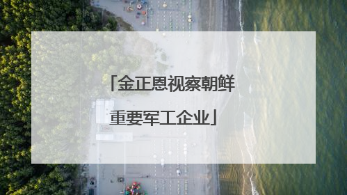 金正恩视察朝鲜重要军工企业