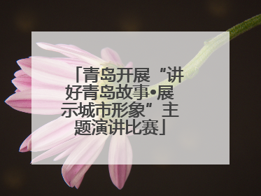 青岛开展“讲好青岛故事•展示城市形象”主题演讲比赛