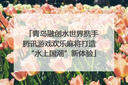 青岛融创水世界携手腾讯游戏欢乐麻将打造“水上国潮”新体验
