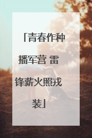 青春作种播军营 雷锋薪火照戎装
