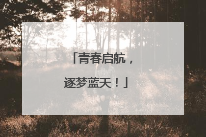 青春启航，逐梦蓝天！