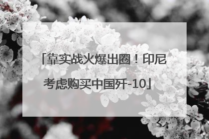 靠实战火爆出圈！印尼考虑购买中国歼-10