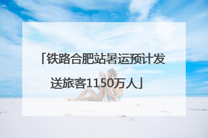 铁路合肥站暑运预计发送旅客1150万人