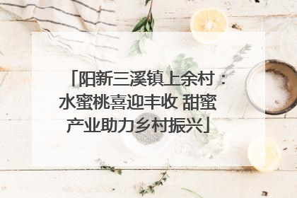 阳新三溪镇上余村：水蜜桃喜迎丰收 甜蜜产业助力乡村振兴