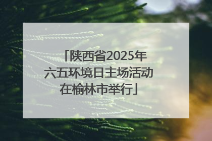 陕西省2025年六五环境日主场活动在榆林市举行