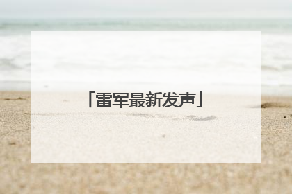 雷军最新发声