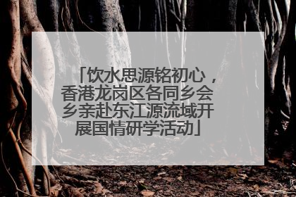 饮水思源铭初心，香港龙岗区各同乡会乡亲赴东江源流域开展国情研学活动
