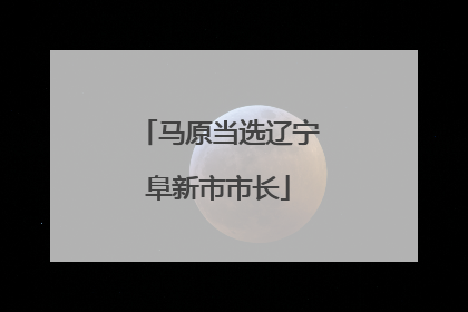 马原当选辽宁阜新市市长