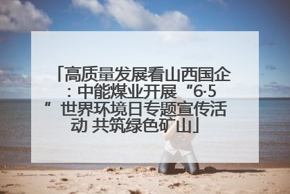 高质量发展看山西国企：中能煤业开展“6·5”世界环境日专题宣传活动 共筑绿色矿山