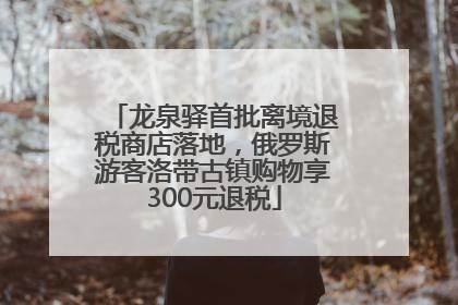 龙泉驿首批离境退税商店落地，俄罗斯游客洛带古镇购物享300元退税