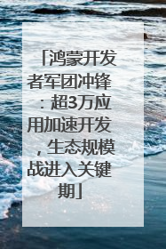 鸿蒙开发者军团冲锋：超3万应用加速开发，生态规模战进入关键期