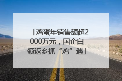 鸡蛋年销售额超2000万元，国企白领返乡抓“鸡”遇