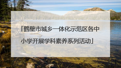 鹤壁市城乡一体化示范区各中小学开展学科素养系列活动