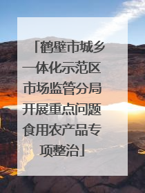 鹤壁市城乡一体化示范区市场监管分局开展重点问题食用农产品专项整治