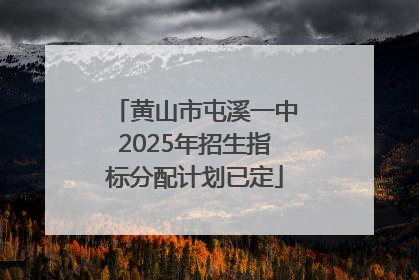 黄山市屯溪一中2025年招生指标分配计划已定
