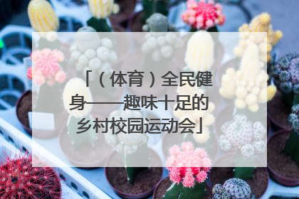 （体育）全民健身——趣味十足的乡村校园运动会