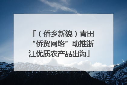 （侨乡新貌）青田“侨贸网络”助推浙江优质农产品出海