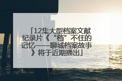 12集大型档案文献纪录片《“档”不住的记忆——聊城档案故事》将于近期播出