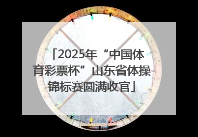 2025年“中国体育彩票杯”山东省体操锦标赛圆满收官