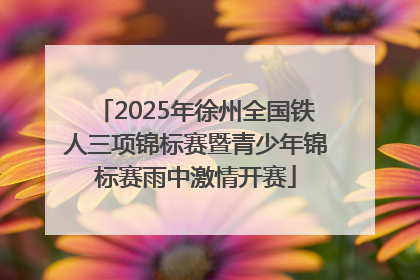 2025年徐州全国铁人三项锦标赛暨青少年锦标赛雨中激情开赛