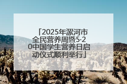 2025年漯河市全民营养周暨5·20中国学生营养日启动仪式顺利举行