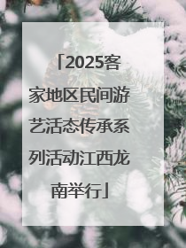 2025客家地区民间游艺活态传承系列活动江西龙南举行