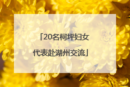20名柯坪妇女代表赴湖州交流