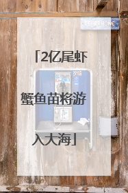2亿尾虾蟹鱼苗将游入大海