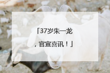 37岁朱一龙，官宣喜讯！