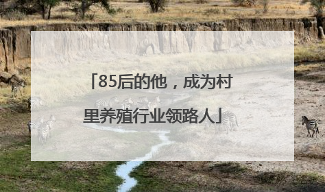 85后的他，成为村里养殖行业领路人