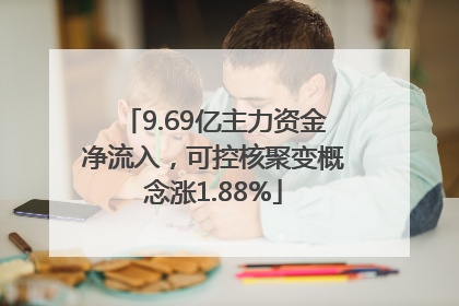 9.69亿主力资金净流入，可控核聚变概念涨1.88%