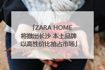 ZARA HOME将撤出长沙 本土品牌以高性价比抢占市场